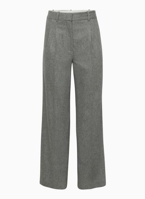 THE EFFORTLESS PANT™ - Wool-cashmere relaxed wide-leg trousers