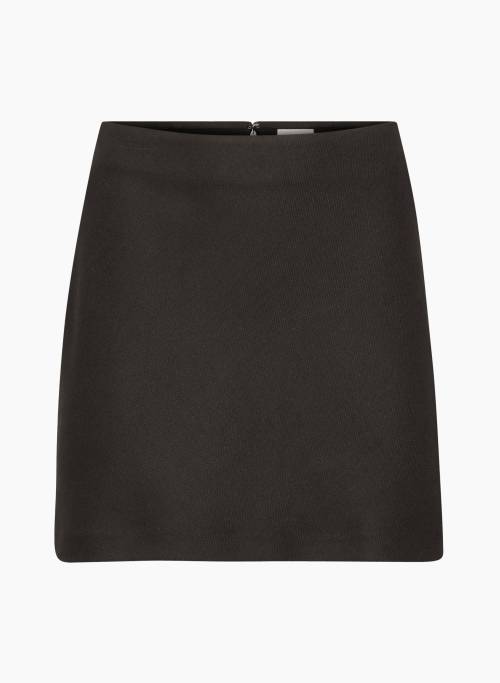 CLASSIC MINI SKIRT - High-waisted textured twill A-line mini skirt