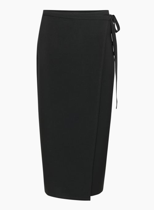 CIEL SKIRT - Sleek second-skin midi wrap skirt