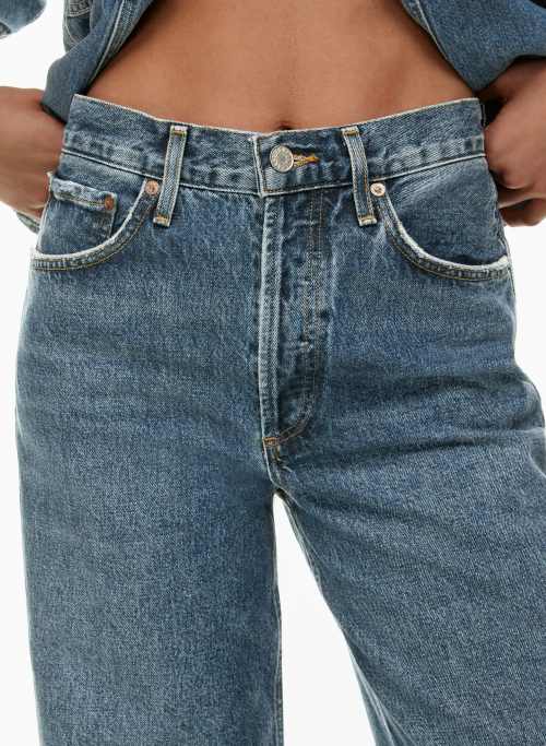 DAME JEAN - High-rise baggy cuffed jeans