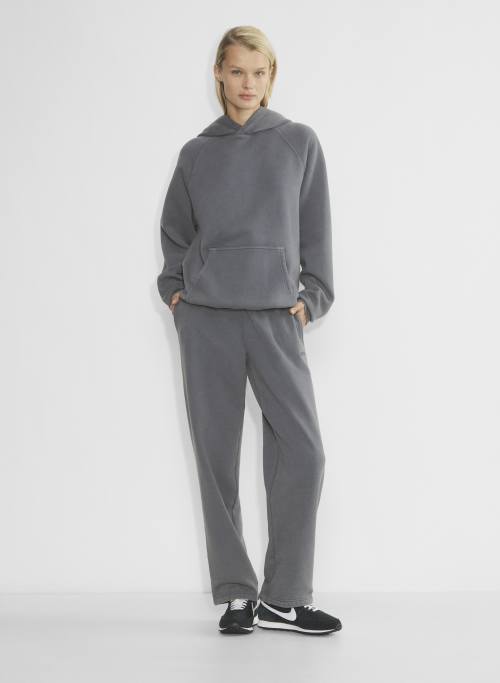 Aritzia Cozy SweatFleece Mega Straight Sweatpant in Heather Light Oatmeal NWT S