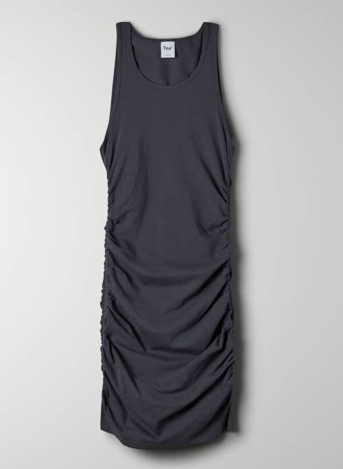 CHILL MALIBU DRESS - Stretch cotton jersey ruched bodycon mini dress