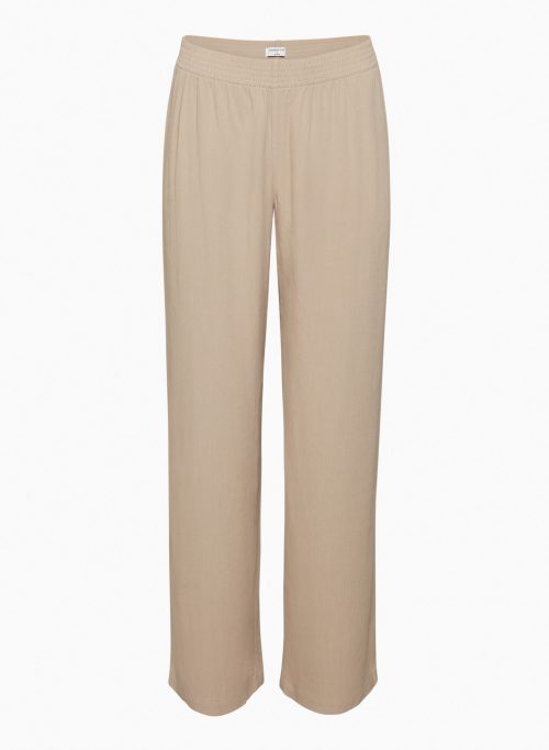 TRIBUTE PANT - Mid-rise crinkle-texture pants