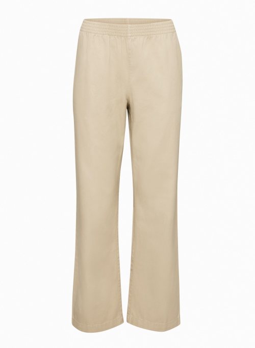 CHRISTIE PANT - Mid-rise cotton twill pants