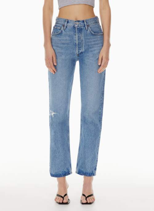 '90S PINCH WAIST JEAN - High-waisted, straight-leg jeans