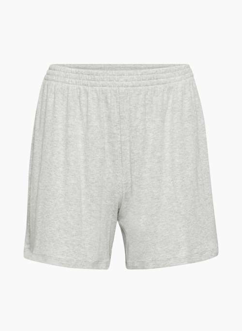 LUXE LOUNGE TOMORROW SHORT - Ribbed high-waisted shorts