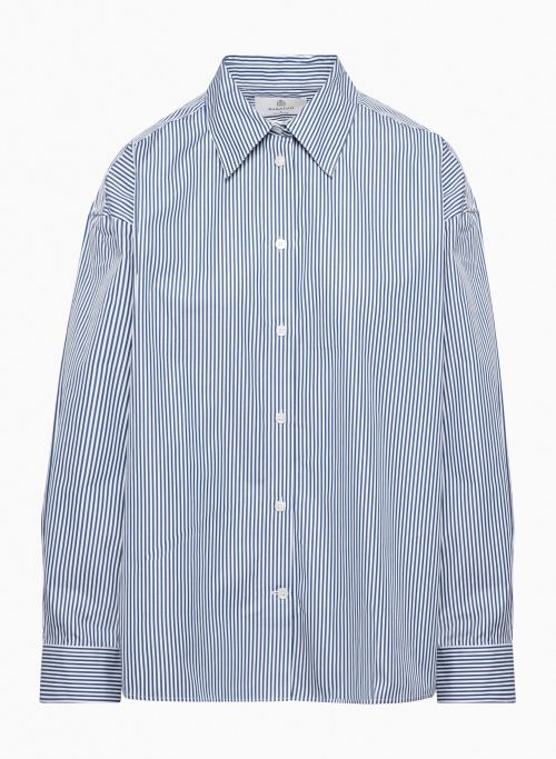ESSENTIAL POPLIN OVERSIZED SHIRT - Cotton poplin button-up shirt