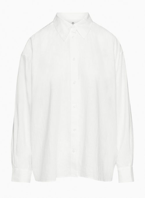ESSENTIAL LINEN OVERSIZED SHIRT - Linen button-up shirt