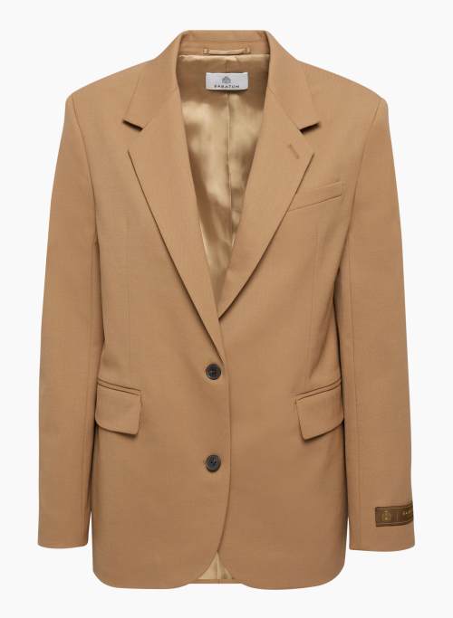 NEW AGENCY BLAZER - Single-breasted relaxed-fit wool blazer