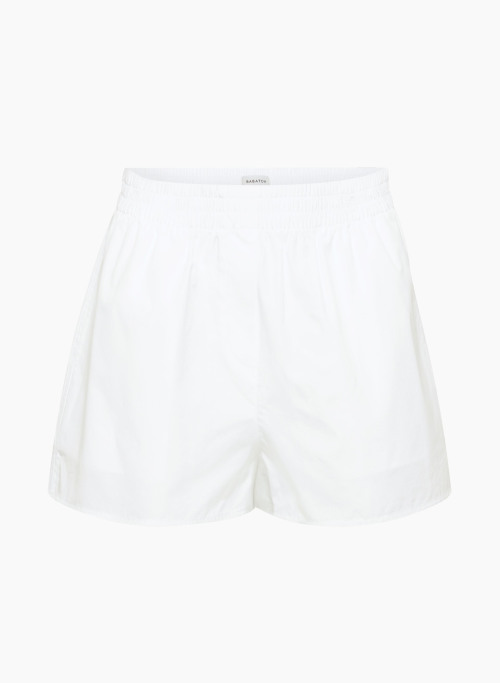 DEAKINS POPLIN MINI SHORT - High-waisted boxer-style shorts