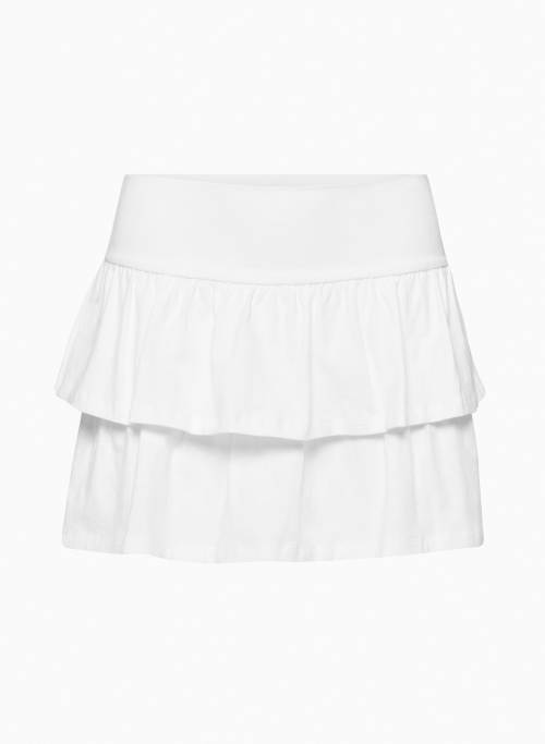BUTTERCUP SKIRT - Mid-rise tiered mini skirt