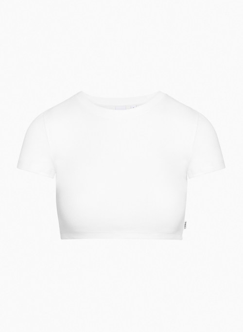 RIBBED RIBCAGE T-SHIRT - Cropped crew-neck tee
