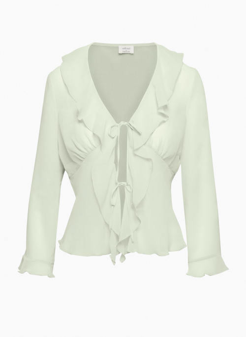 FRENCHY BLOUSE - V-neck ruffle blouse