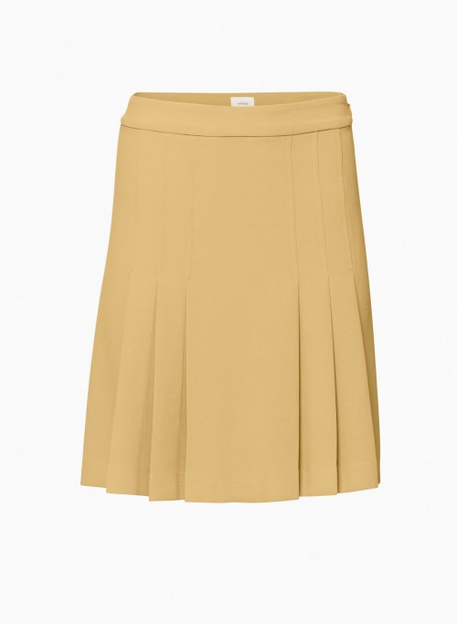 TAPESTRY PLEATED SKIRT - High-waisted pleated skirt