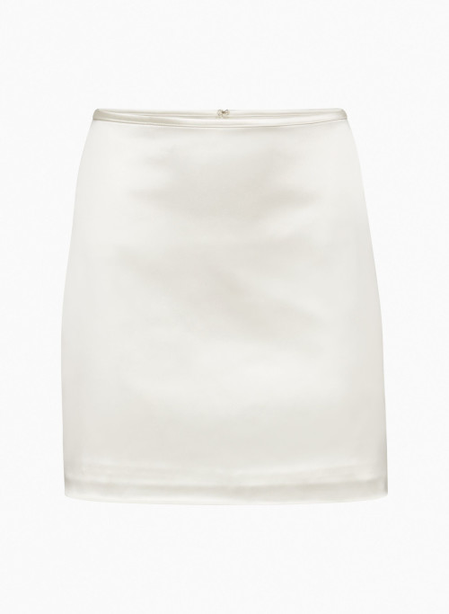 TAVERN SATIN SKIRT - High-waisted satin mini skirt