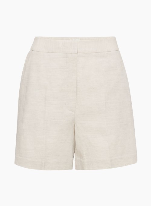 ALANYA LINEN SHORT - High-rise linen shorts