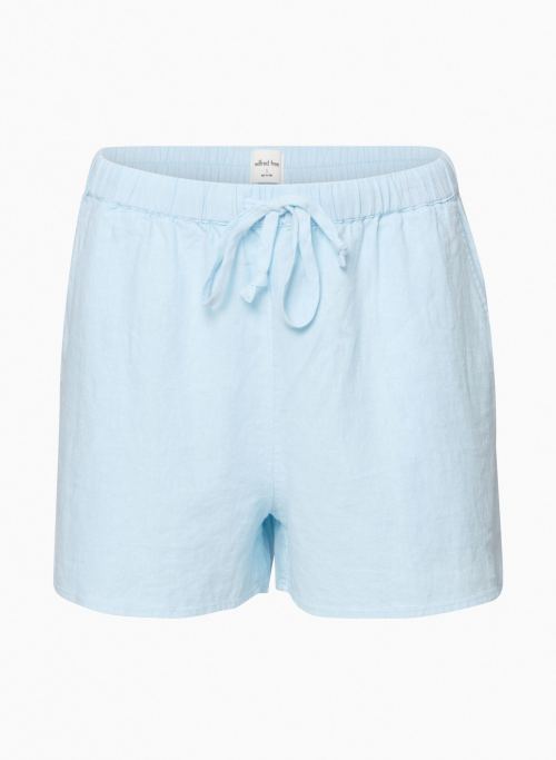SAIL LINEN MINI SHORT - Mid-rise linen shorts