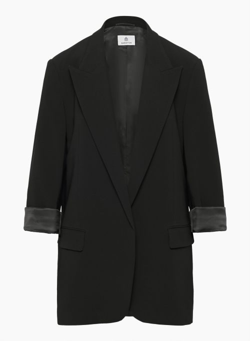 AMBITION BLAZER - Relaxed crepe open-front blazer
