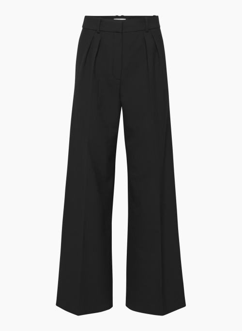 FOUNDER PANT - Softly structured relaxed-fit wider-leg pleated pants
