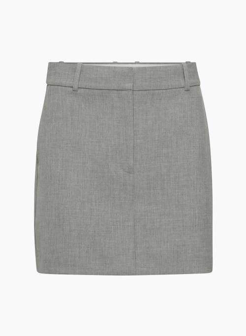 CHISEL SKIRT - Softly structured high-rise mini pencil skirt