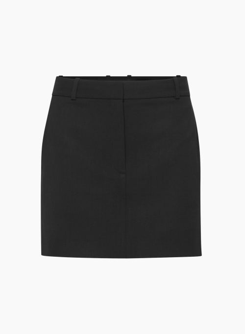 CHISEL SKIRT - High-rise wool twill mini skirt