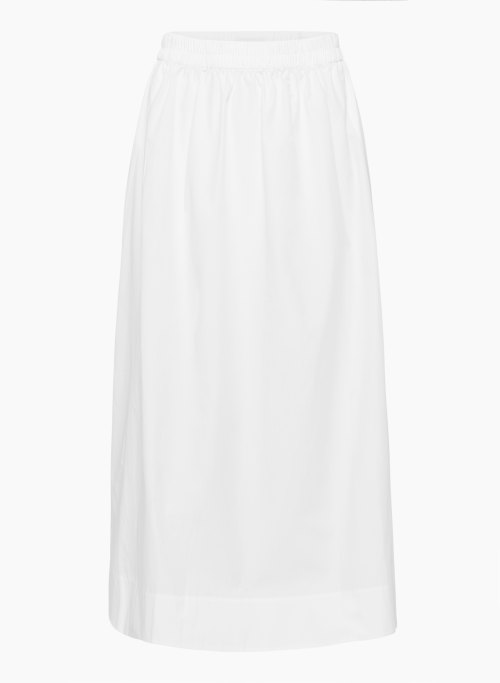 BENEFIT POPLIN SKIRT - High-rise poplin pull-on maxi skirt