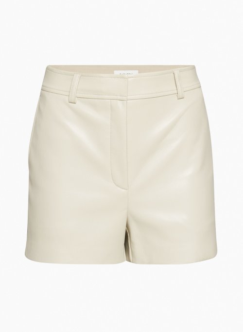 AGENCY MINI SHORT - High-waisted Vegan Leather shorts