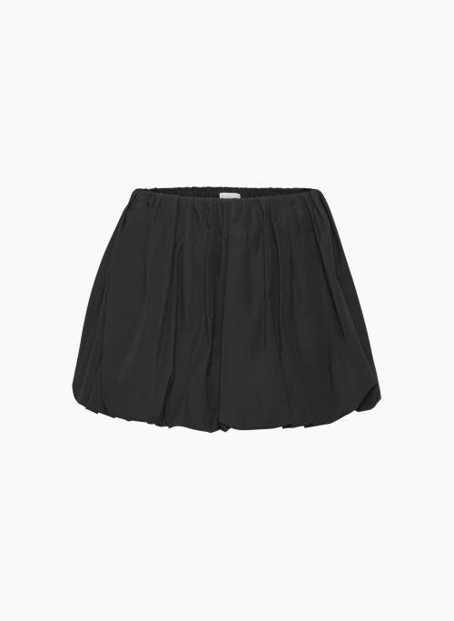 BUBBLY MINI POPLIN SKIRT - Low-rise cotton poplin mini bubble skirt