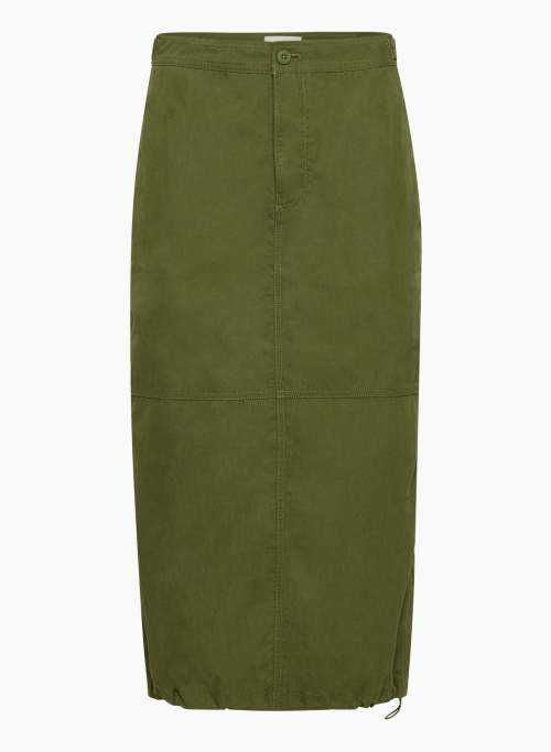ARSENAL SKIRT - Mid-rise, relaxed-fit parachute maxi skirt