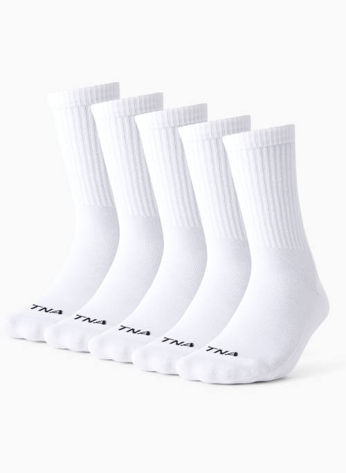 BEST-EVER CREW SOCK 5-PACK - Base Cotton™ everyday cotton crew socks, 5-pack