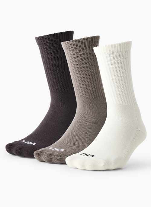 BEST-EVER CREW SOCK 3-PACK - Base Cotton™ everyday cotton crew socks, 3-pack