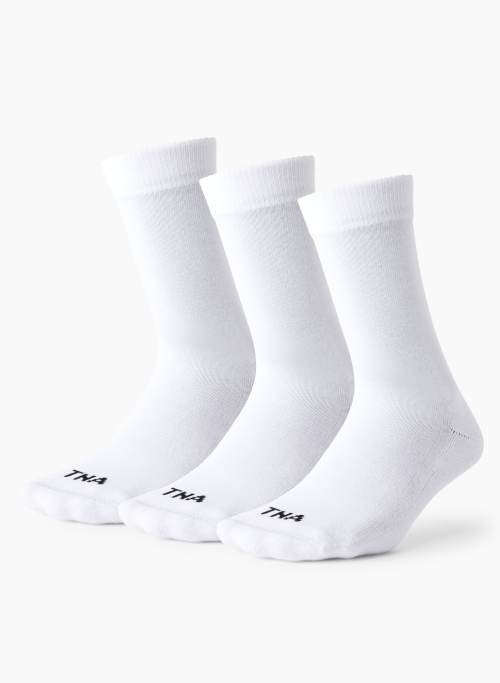 BEST-EVER CREW SOCK 3-PACK - Base Cotton™ everyday crew socks with jersey cuff, 3-pack