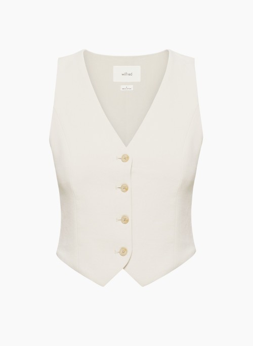 PACINO VEST - Slim-fit crepe button-up suit vest