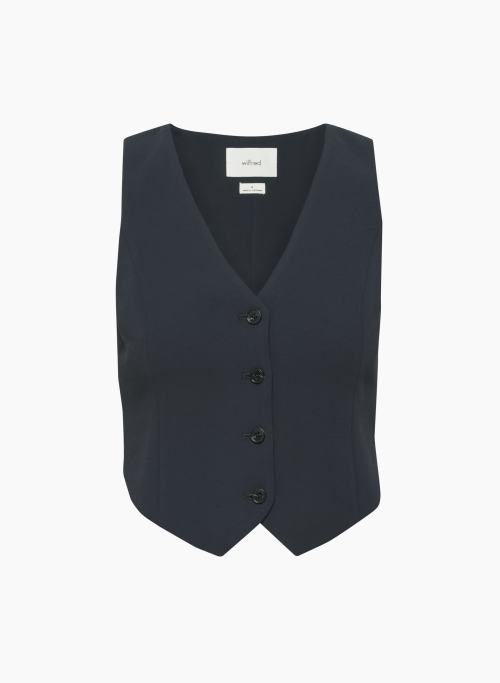 PACINO VEST - Slim-fit Japanese crepe button-up suit vest
