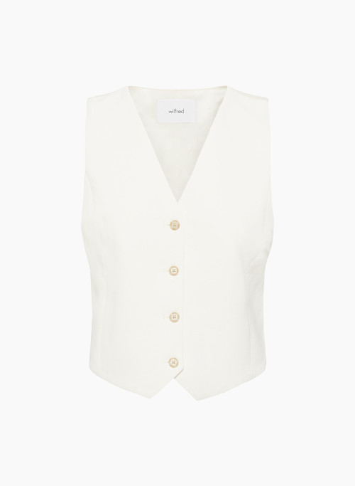 PESCI VEST - Classic button-up crepe suit vest