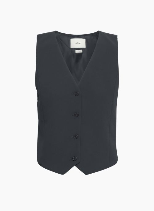 PESCI VEST - Classic button-up Japanese crepe suit vest