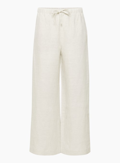 LODGE LINEN PANT - High-waisted wide-leg linen pants