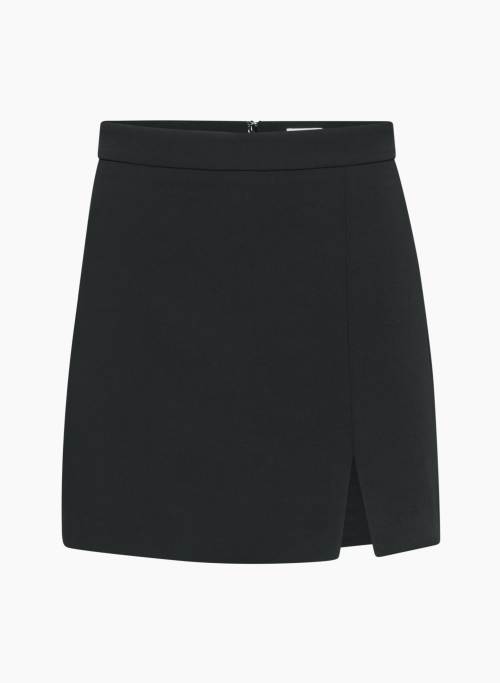 PATIO MINI SKIRT - High-waisted, slim-fit Japanese crepe mini skirt