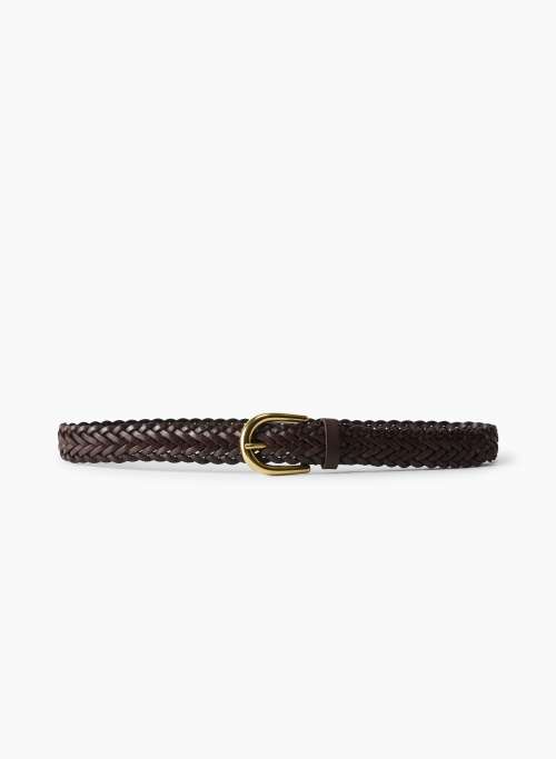 REVEL LEATHER BELT - Milled leather braided belt