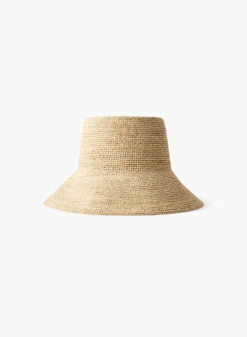 SUNBEAM HAT - Hand-crocheted raffia bucket hat