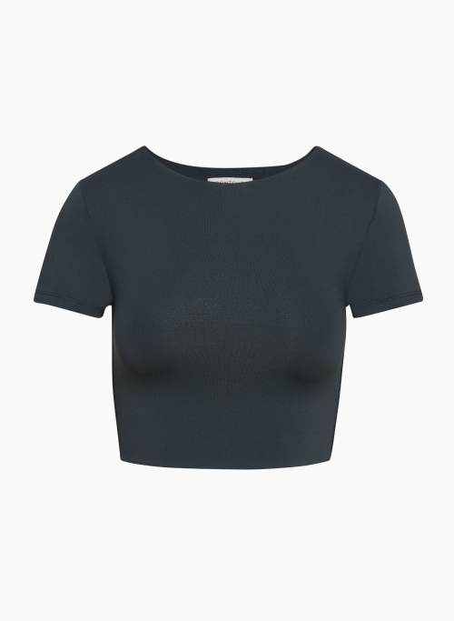 CONTOUR CREW CROPPED T-SHIRT - Essential crewneck t-shirt