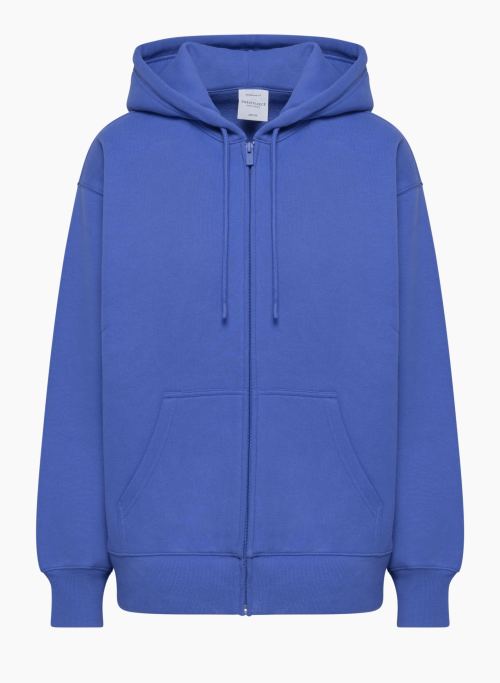 COZY FLEECE BOYFRIEND ZIP HOODIE - Fan-favourite relaxed fleece zip hoodie