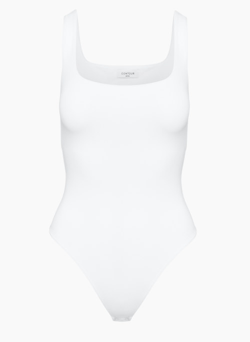 CONTOUR SQUARENECK BODYSUIT - Second-skin squareneck sleeveless bodysuit