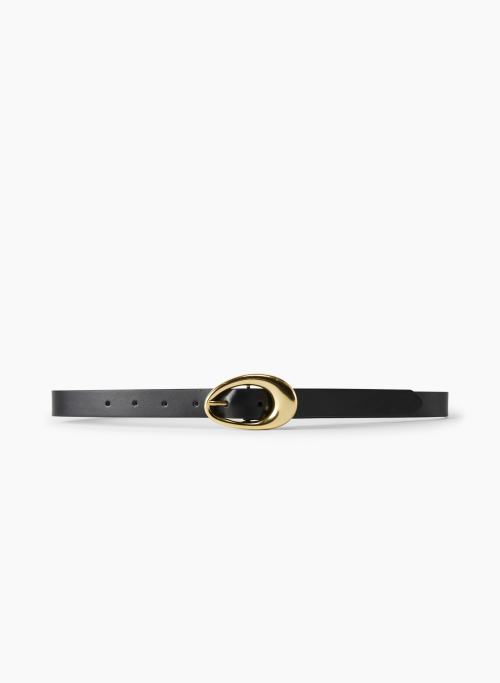 PERENNIAL SOLID BRASS LEATHER BELT - Leather belt with brass buckle