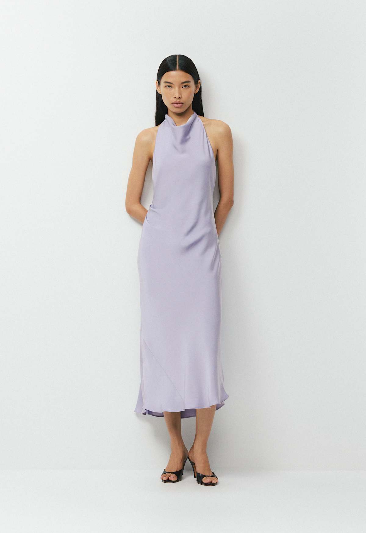Aritzia: Refine Shine Audience Maxi Halter Dress