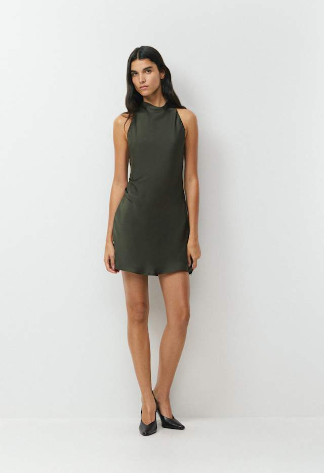 Aritzia — Refine Shine Audience Mini Halter Dress