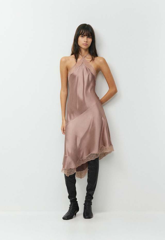 Aritzia — Chariot Silk Halter Dress