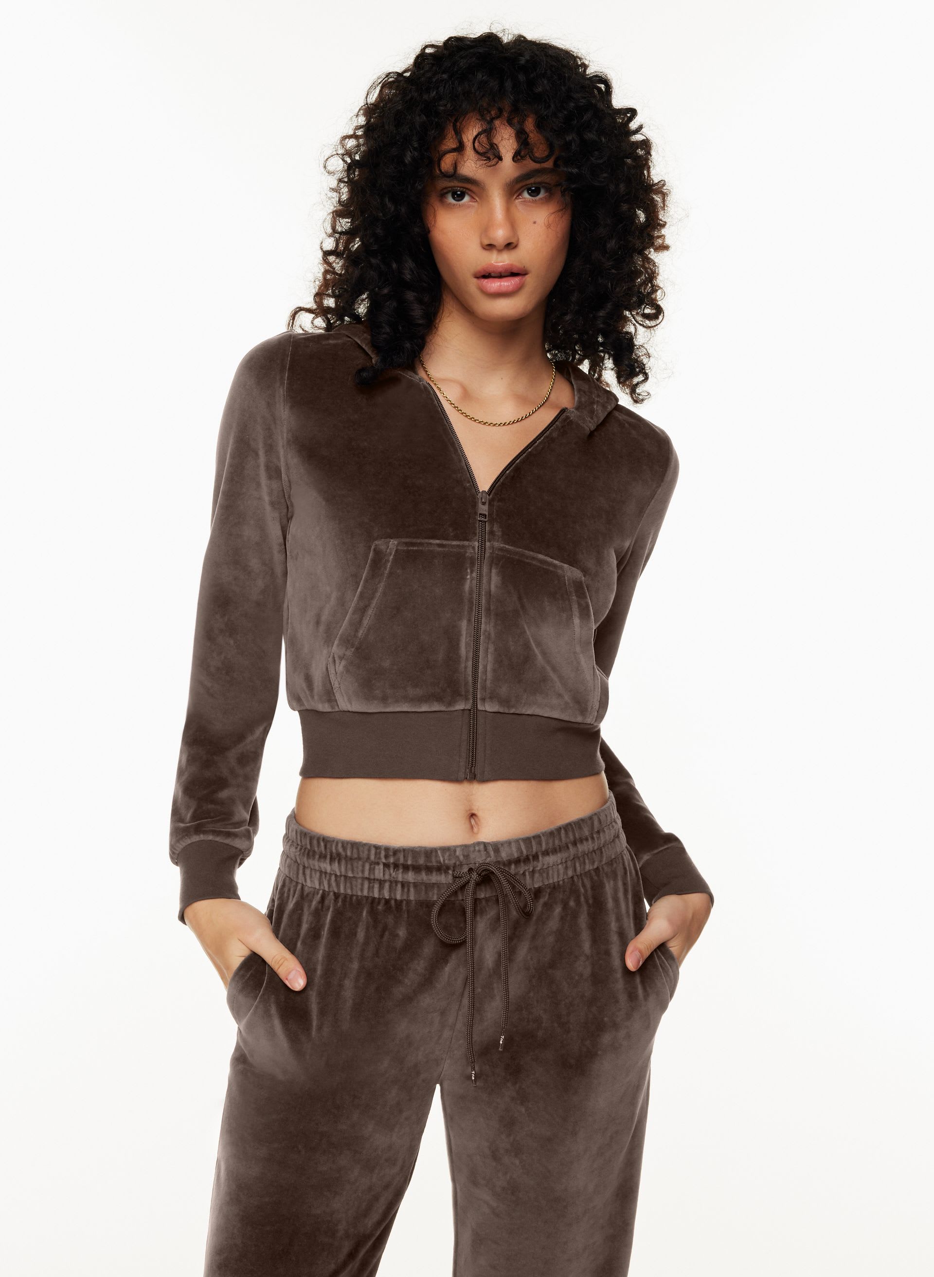 Velour Zip Hoodie | Aritzia CA
