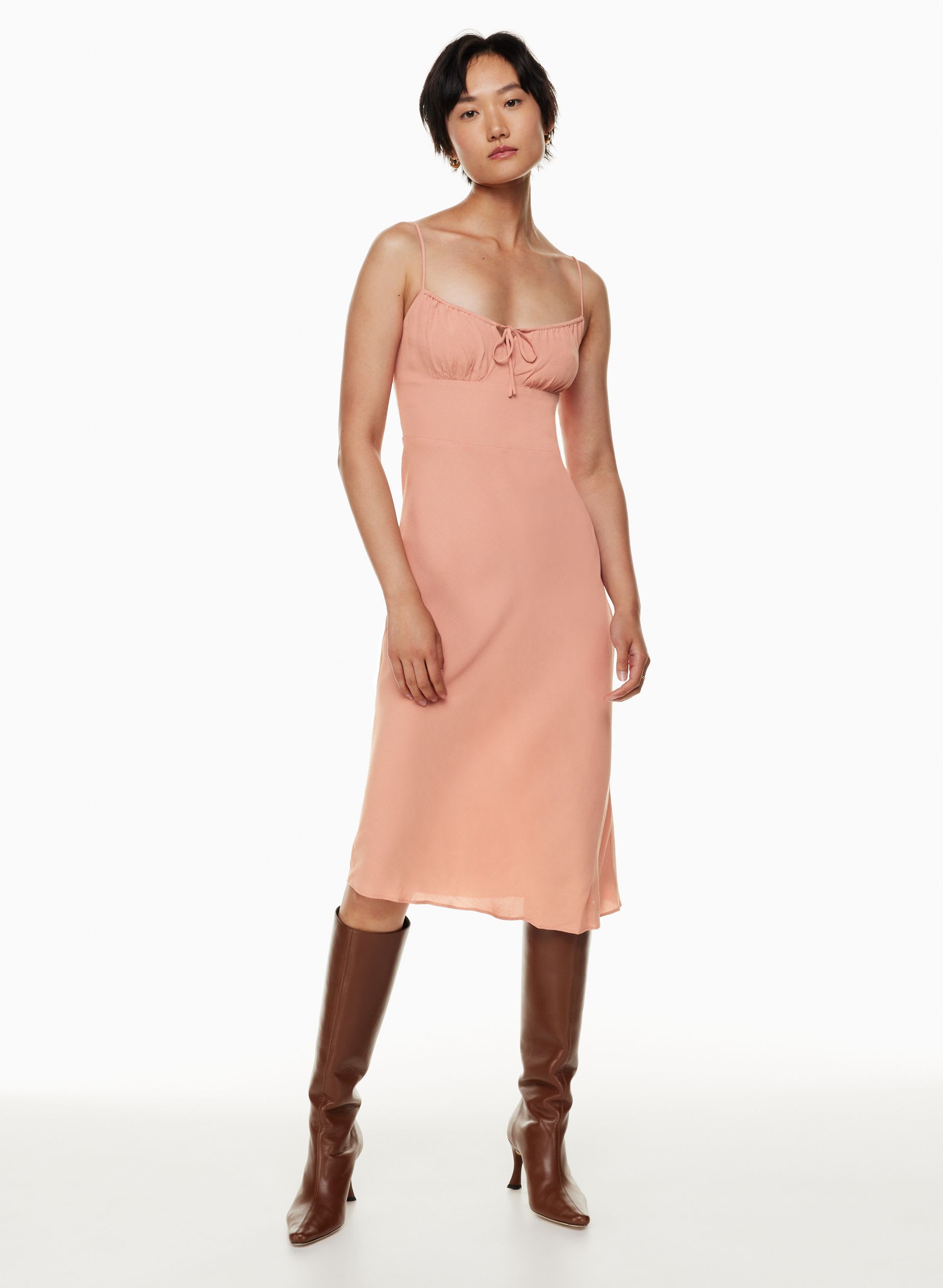 black straight neck mini dress Keena Scarf Mini Dress