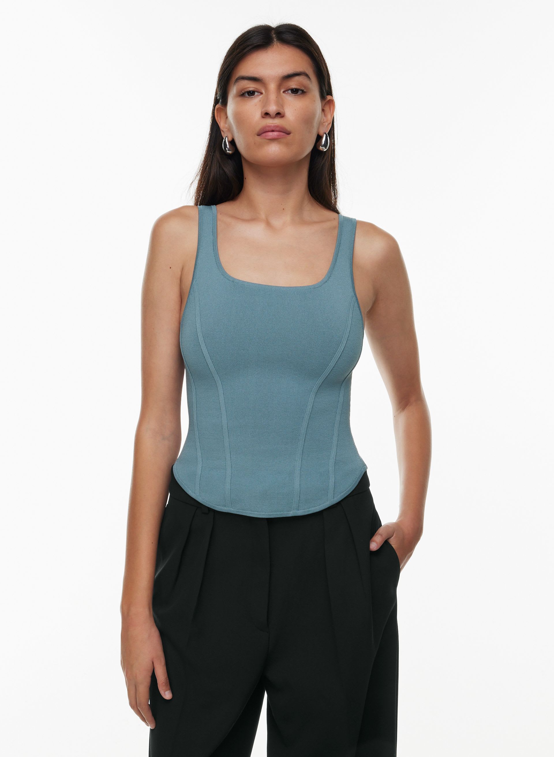 Sculpt Knit Bustier Waist Tank | Aritzia US